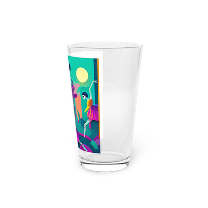 Dance of the Skeleton Ballerinas Glass, 16oz