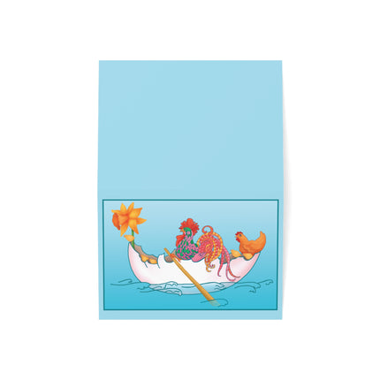 A Rooster's Seafaring Adventure Greeting Cards (1, 10, 30, and 50pcs)