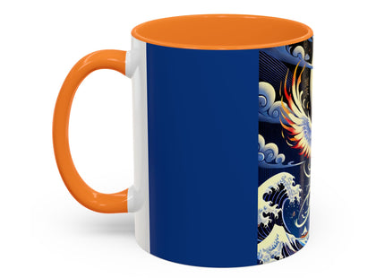 Majestic White Crane Colorful Mugs (11oz, 15oz)