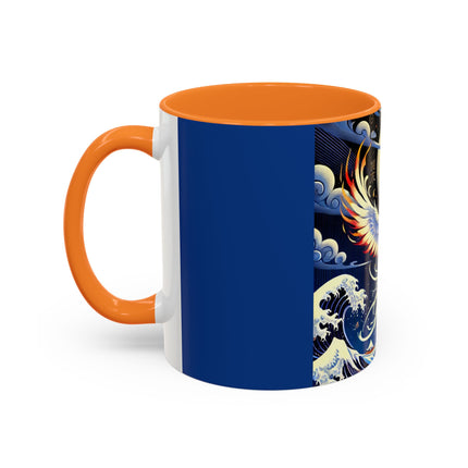 Majestic White Crane Colorful Mugs (11oz, 15oz)