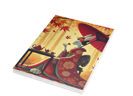 Theatrical Harvest Rabbit Postcards (envelopes included) - Bundles of 10, 30, 50 Pieces