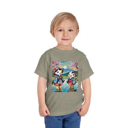 Rainy Day Ducks Toddler Short Sleeve Tee