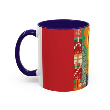 ❤️ The Lady Of The Candlelit Christmas Alcove Colorful Mug – Art Deco Holiday Elegance