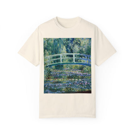 Water Lilies and Japanese Bridge by Claude Monet Unisex Garment-Dyed T-shirt