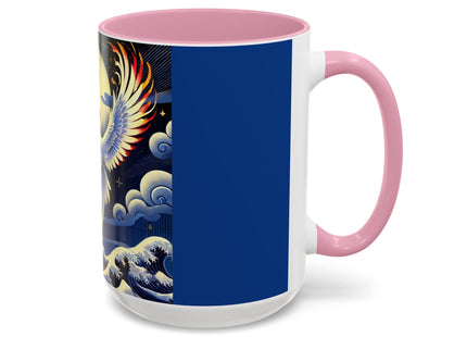 Majestic White Crane Colorful Mugs (11oz, 15oz)