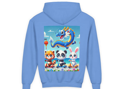 Seaside Scooter Friends Youth Heavy Blend Hooded Sweatshirt