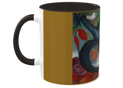 Two Cats, Blue and Yellow by Franz Marc Colorful Mugs, 11oz