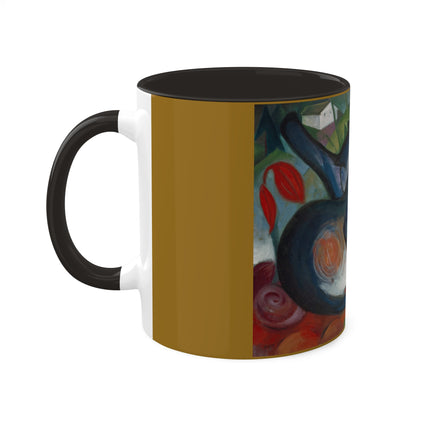 Two Cats, Blue and Yellow by Franz Marc Colorful Mugs, 11oz