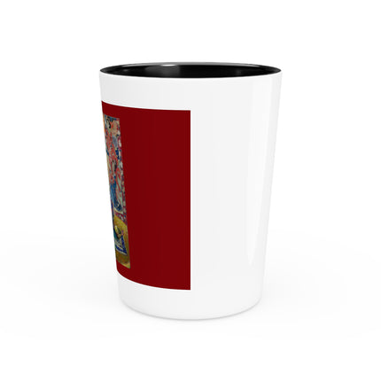 Fish, Fruits, and Flowers by Kathryn E. Cherry Ceramic Shot Glass