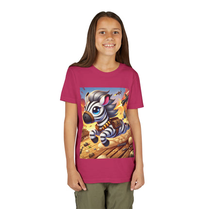 Zebra on the Run Youth Short Sleeve Tee