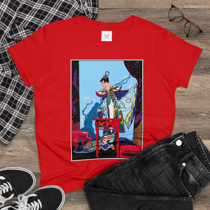 A Visual Journey by Umberto Brunelleschi Women's Midweight Cotton Tee
