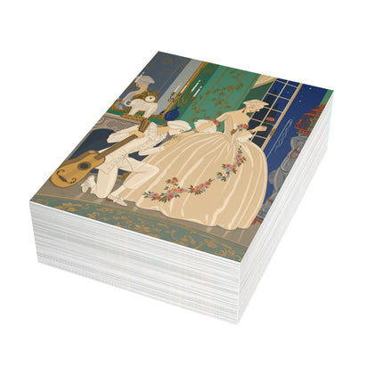 🌹🎸 The Midnight Serenade Postcard Bundles – Art Deco Romantic Elegance