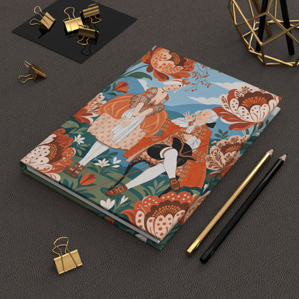🌺🎩 The Garden Courtship Hardcover Journal – Art Deco Floral Romance