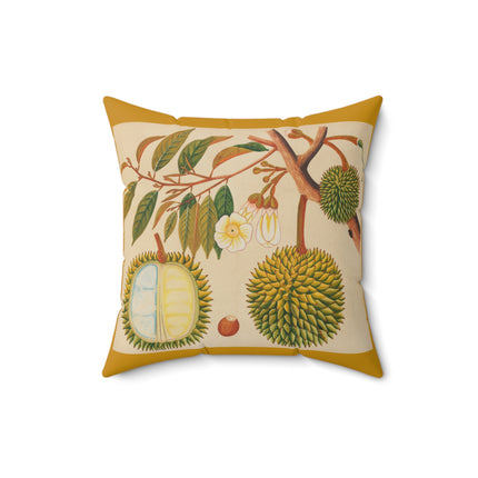 Album of watercolors of Asian fruits and flowers Pl.31 by Anonymous Spun Polyester Square Pillow
