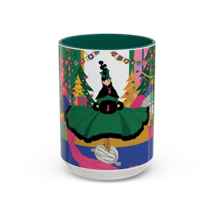 🎄🎁 The Emerald Christmas Belle Colorful Mug – Colorful Holiday Fashion Fantasy