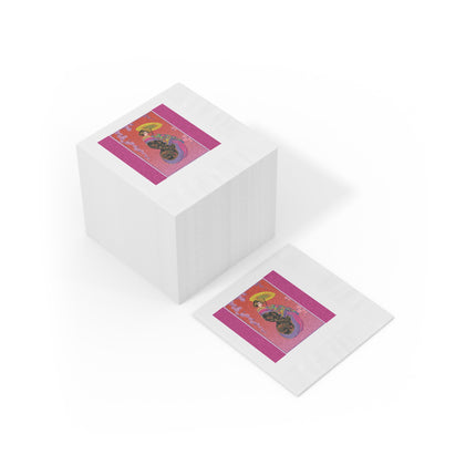 Enchanting Geisha White Coined Napkins