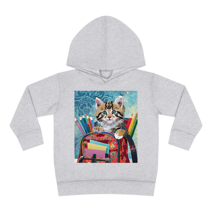 Whiskered Wanderings Toddler Pullover Fleece Hoodie