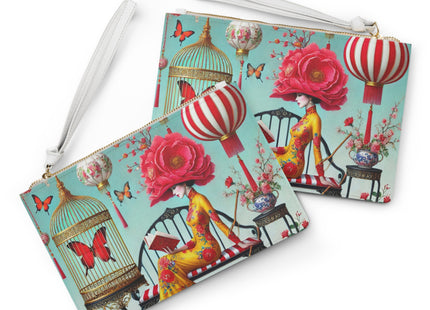 Reading In A Painted Garden Clutch Bag