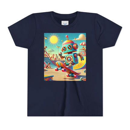 Skate Park Robot Youth Short Sleeve Tee