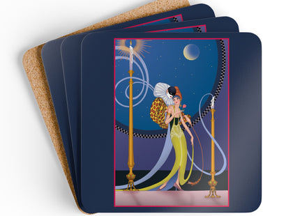 Smoke and Secrets Corkwood Coaster Set