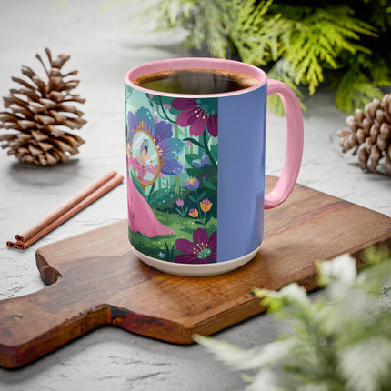 The Lady Of The Enchanted Mirror Colorful Mugs – Art Deco Botanical Elegance