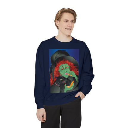 Mirror, Mirror A Witch's Touch Unisex Garment-Dyed Sweatshirt
