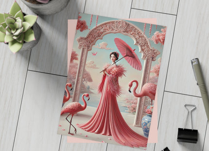 Petals, Porcelain, and Flamingos Postcard Bundles (envelopes included) - Bundles of 10, 30, 50 Pieces