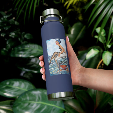 Playful Waves and Fashion Follies Copper Vacuum Insulated Bottle, 22oz