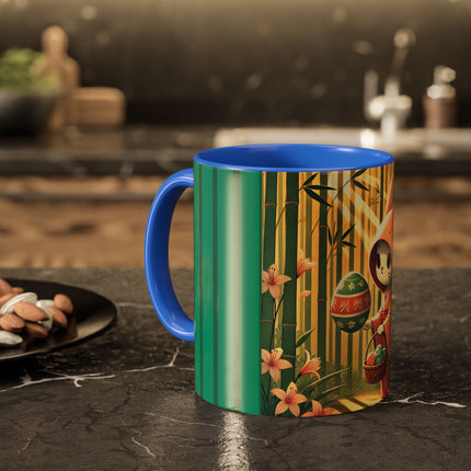 Geisha Kitten’s Easter Stroll Colorful Mugs (11oz, 15oz)