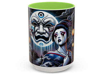 Geisha’s Black Ink Tears Colorful Mugs (11oz, 15oz)