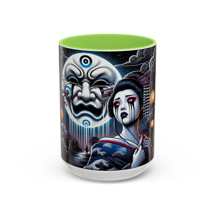 Geisha’s Black Ink Tears Colorful Mugs (11oz, 15oz)