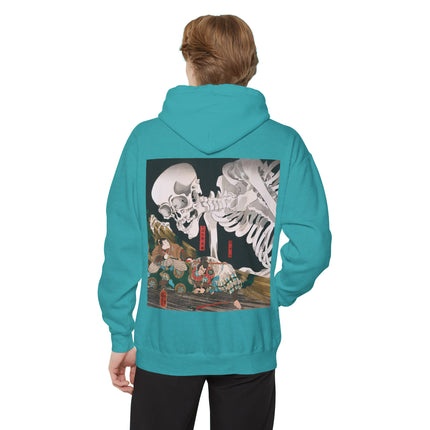 Mitsukuni Defying the Skeleton Spectre by Utagawa Kuniyoshi Unisex Garment-Dyed Hoodie