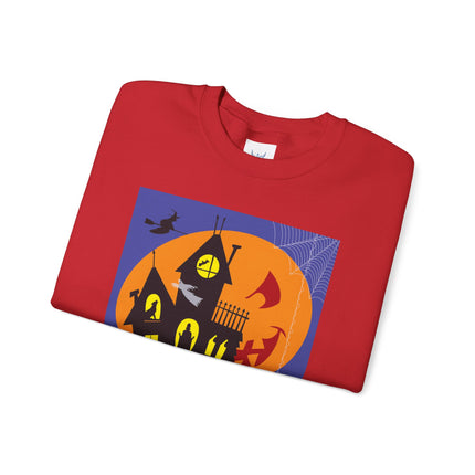 Halloween Night at the Haunted House Unisex Heavy Blend™ Crewneck Sweatshirt