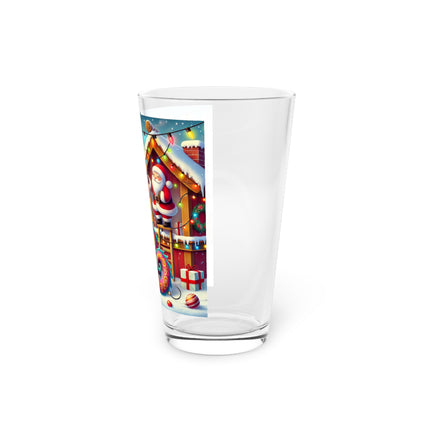 Playful Dragon's Christmas Glass, 16oz