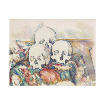 The Three Skulls by Paul Cézanne Matte Horizontal Posters