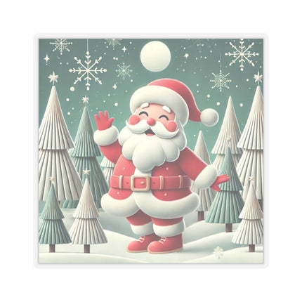 Santa's Joyful Night Kiss-Cut Stickers (4 Sizes)