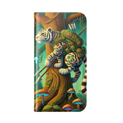 🐅🌿 Silent Stripes Flip Case – Stealth, Grace & Enchanted Forest