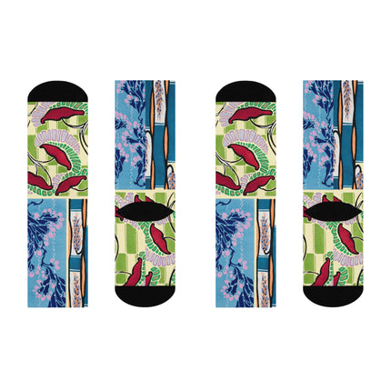 Floral Pattern by Emile-Alain Séguy Cushioned Crew Socks