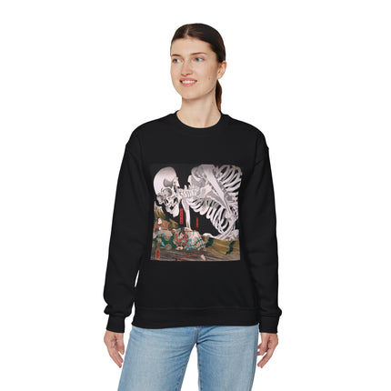 Mitsukuni Defying the Skeleton Spectre by Utagawa Kuniyoshi Heavy Blend™ Crewneck Sweatshirt