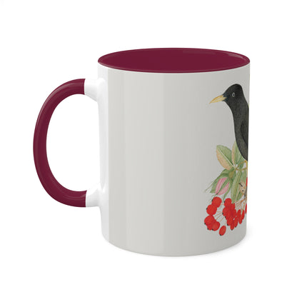 Blackbird with Roses by Anonymous Colorful Mugs, 11oz