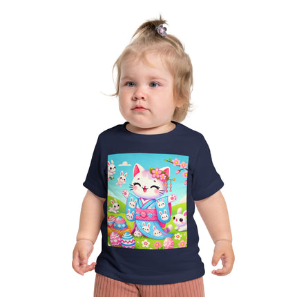 Springtime Kitten’s Easter Joy Baby Short Sleeve T-Shirt