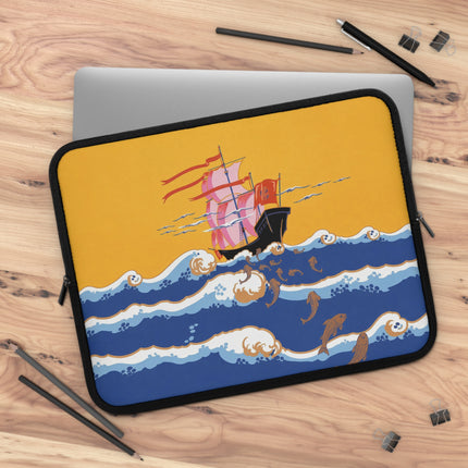 Golden Seas and Whimsical Dreams Laptop Sleeve