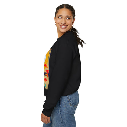 Black Cat in Kimono Unisex Heavy Blend™ Crewneck Sweatshirt