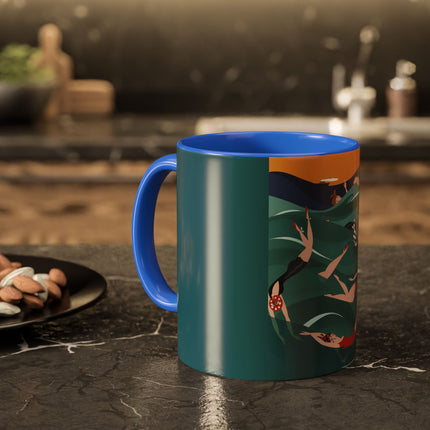Summer Splash Colorful Mugs – Retro Beach Joy & Carefree Summer Vibes