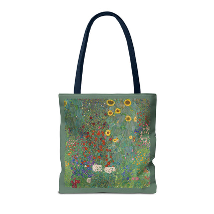Farm Garden with Sunflowers by Gustav Klimt Tote Bag (AOP)