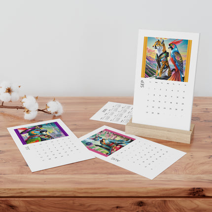 Neon Beasts: A Cyberpunk Odyssey Vertical Desk Calendar (2025)