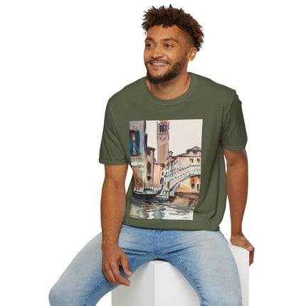 A Bridge and Campanile, Venice by John Singer Sargent Softstyle T-Shirt