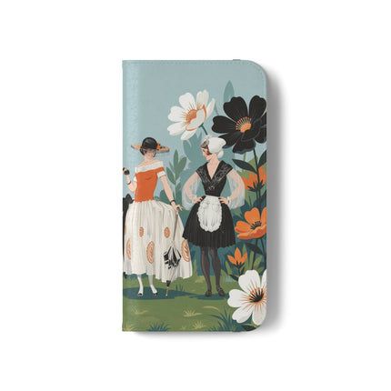 🌼🖤 The Ladies Of The Garden Promenade Flip Case – Art Deco Floral Fashion
