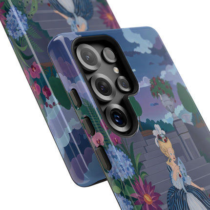 🦚🌸 The Peacock Garden Terrace Phone Case – Art Deco Floral Elegance