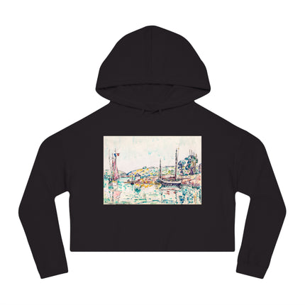 Concarneau by Paul Signac Women’s Cropped Hooded Sweatshirt